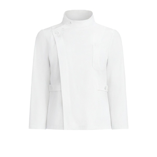 南丁格尔护士服分体长袖圆领ICU护理服药店工作服口腔白色上衣