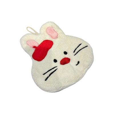 可爱小熊小狗厨房手巾珊瑚ins