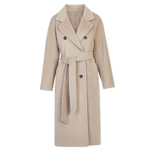 【王楚然同款】朗姿纯羊毛法式通勤大衣修身毛呢外套冬季新款