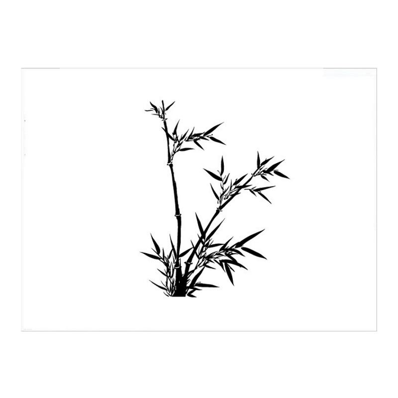 古风水墨竹子自粘贴纸屏风装饰画可定制推拉门玻璃贴餐厅墙贴新品