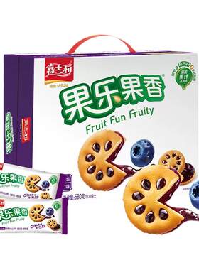 嘉士利果乐果香夹心饼干礼盒装