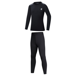 粒子儿童紧身衣训练服女童速干运动套装瑜伽服女孩篮球足球健身服