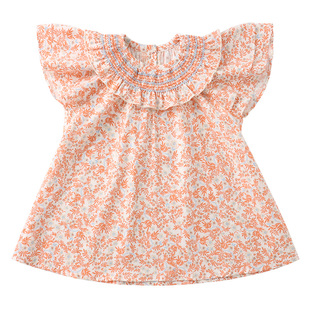 modomoma女童连衣裙夏装多巴胺儿童洋气公主裙宝宝礼服·若花掠影