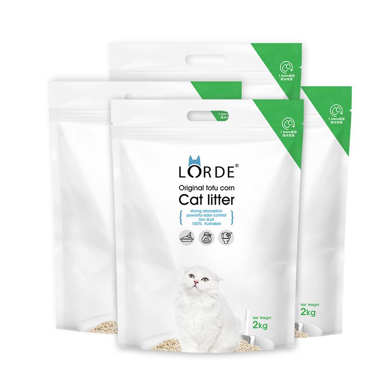 【爆款猫砂】LORDE里兜猫砂豆腐猫沙强除臭低尘原味2kg*4袋易结团