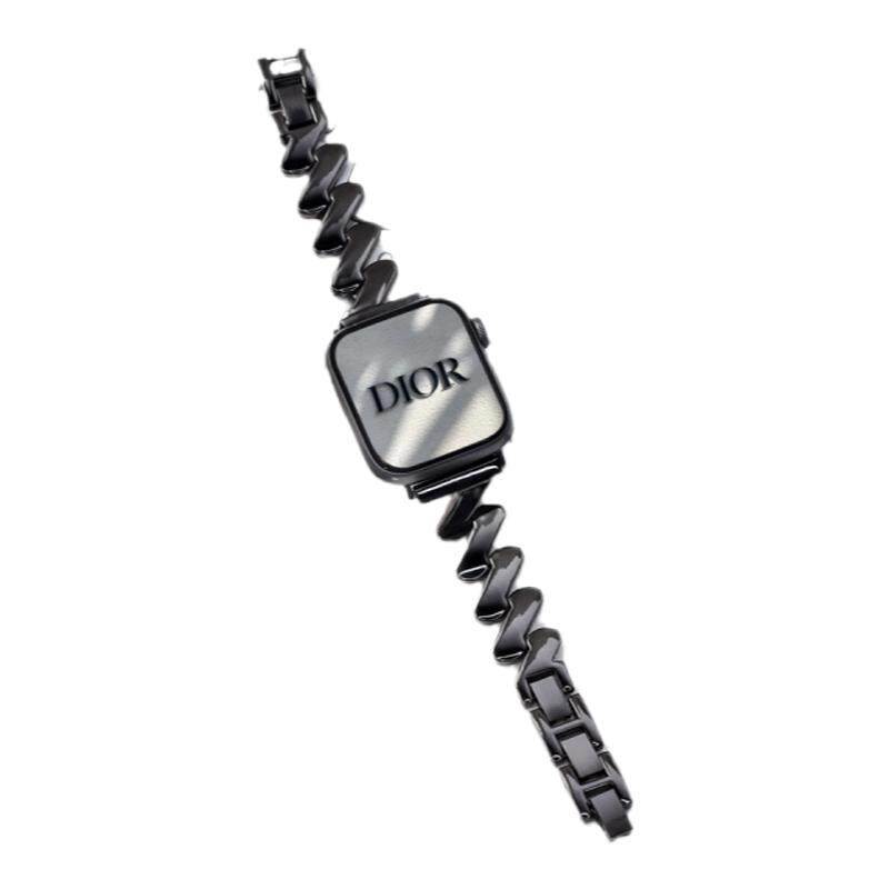 适用iwatch波浪纹金属表带