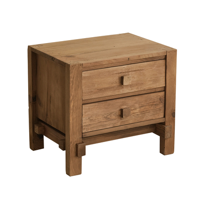 复古实木床头柜侘寂风床边柜