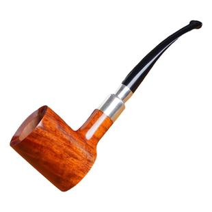 烟斗男士石楠木烟斗锤子烟斗带过滤烟袋锅传统老式直式抖实木旱烟