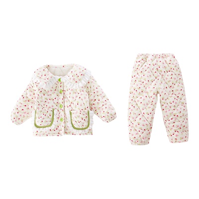 2025年冬季女童三层家居服套装