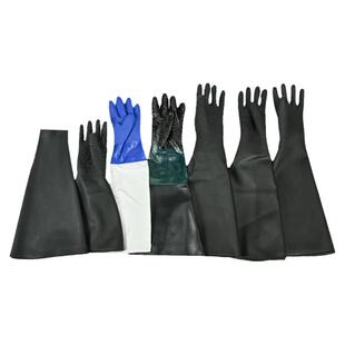 喷砂手套/喷砂机防护加厚橡胶手掌颗粒止滑手套/喷砂机专用手套