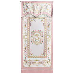 范居态度粉佳人门帘隔断帘卧室家用免打孔厨房帘子美式复古遮挡帘