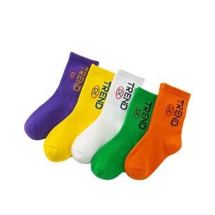 儿童袜子篮球纯棉春秋全棉男童运动潮袜韩国男孩秋冬中筒袜女童