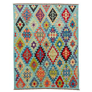 无胶进口羊毛Kilim小地毯土耳其手工红色民族风复古美式客厅地垫