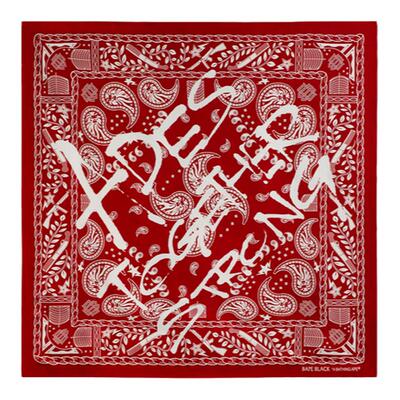 涂鸦字母真丝围巾方巾BAPEBLACK