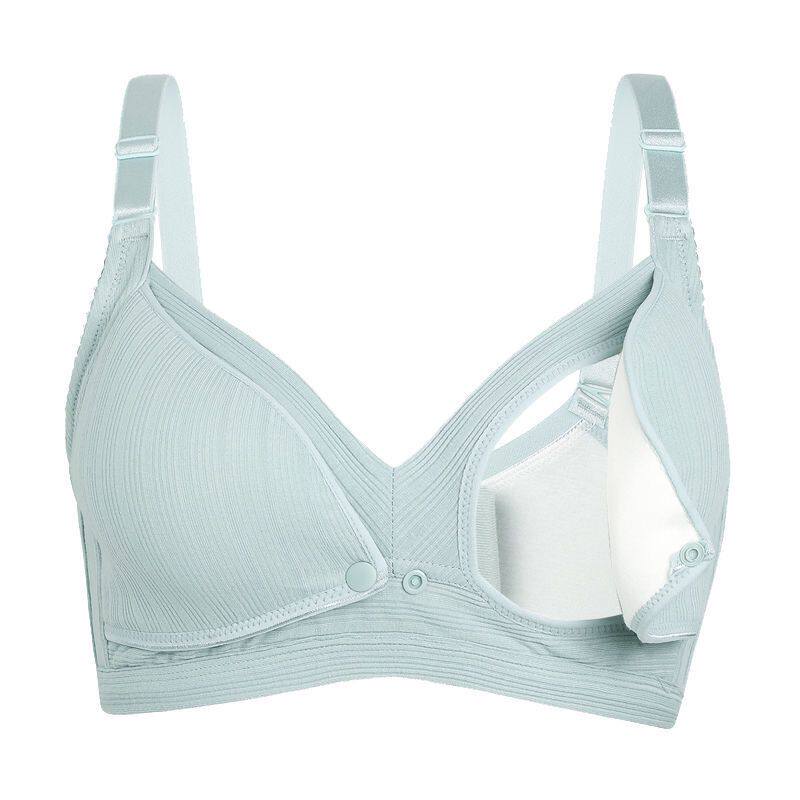哺乳内衣孕妇文胸罩防下垂聚拢怀孕期专用纯棉喂奶前扣式产后舒适