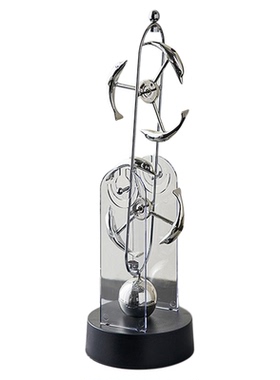 创意牛顿摆球发光解压磁混沌悬浮球小摆件办公室桌面装饰品小摆件