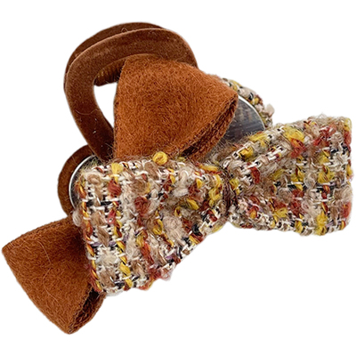 秋日氛围感~蝴蝶结抓夹