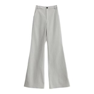 OUTCiRCS分割剪裁微喇叭裤女款西装裤垂感宽松休闲裤子春秋款长裤