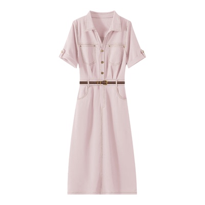 百家好夏季新款多巴胺显瘦连衣裙