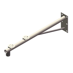 监控摄像头支架加长室外双枪户外球机墙面横臂抱柱电线杆抱箍壁装