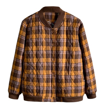 中老年妈妈秋冬夹棉薄棉衣外套