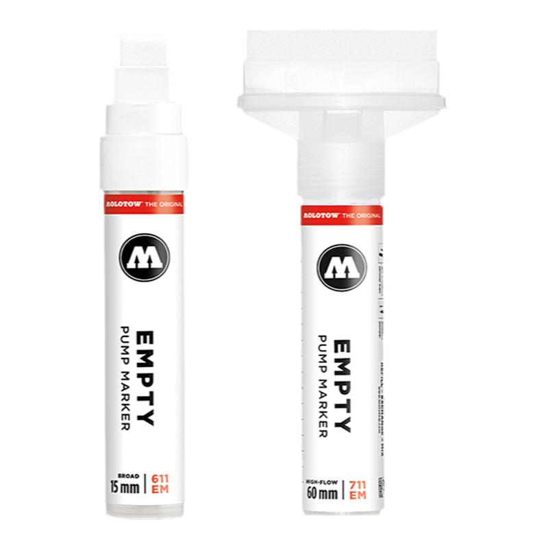 Molotow空笔管空壳笔自灌油漆笔 丙烯签名笔记号笔圆头平头双头