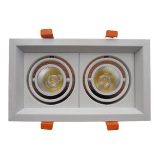 双头射灯led斗胆灯筒灯嵌入式格栅灯方通吊顶明装暗装智能照明灯