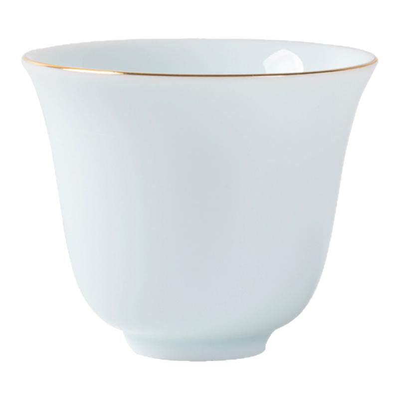 纯色玉瓷品茗杯大小号陶瓷精致茶茶杯