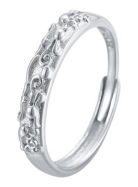 S925银情侣款貔貅对戒戒指男女一对高级感招财爆款礼物指环