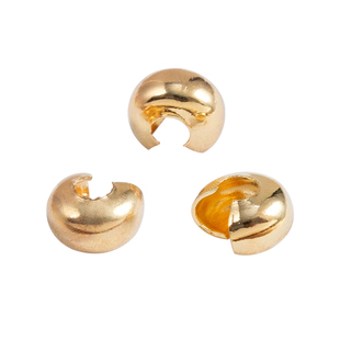 铜镀14k/18k金月牙扣半月包扣C扣diy珍珠手链定位珠收尾夹扣配件