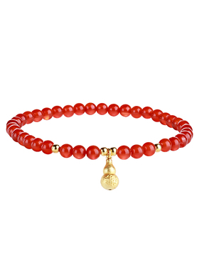 红玛瑙葫芦手串手链女款