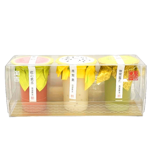 淘吉原浆果冻(红心芭乐+燕窝果+玫珑蜜瓜)285g/盒三连杯 休闲零食