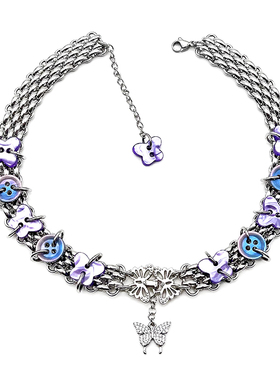 AliyaStore蝴蝶choker颈链项链