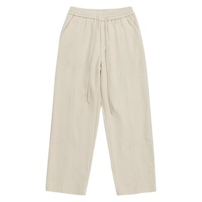 BJHG灯芯绒加绒加厚阔腿休闲裤子