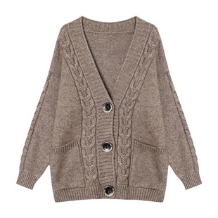 高端羊绒衫女开衫2025秋冬新款爆款外搭针织衫大码宽松加厚外套