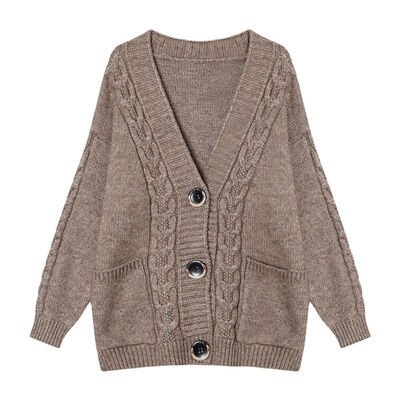 高端羊绒衫女开衫大码加厚外套