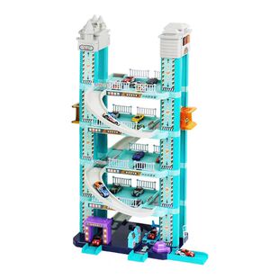 男孩2-6岁礼物电动立体轨道停车场儿童生日闯关多层汽车大楼玩具