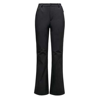 骆驼户外软壳裤女秋冬加绒保暖抗静电防泼水微喇叭裤徒步登山长裤