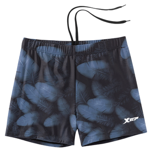 特步泳裤男款泡温泉成人速干平角游泳裤大码泳装游泳装备男全套