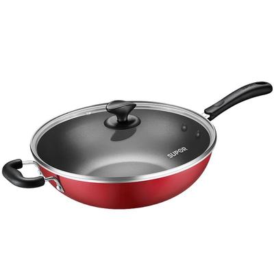 苏泊尔电磁炉专用平底不粘锅炒锅