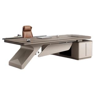 总裁老板办公桌简约现代经理桌椅组合董事长办公室家具烤漆大班台