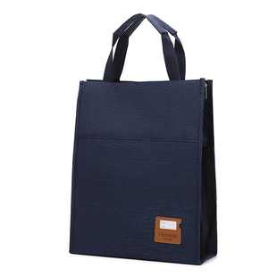 帆布文件包袋拉链女男竖款学生手拎书资料A4学生补习定制印刷logo