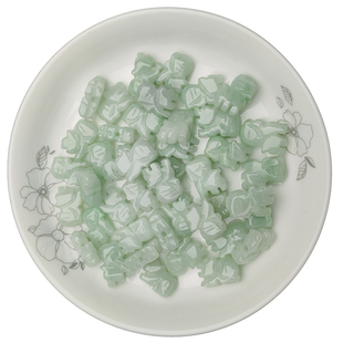 天然翡翠A货玉石十二生肖 通孔迷你小立体本命年红绳手链腰链配件