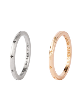 S925银十字花男女情侣简约百搭