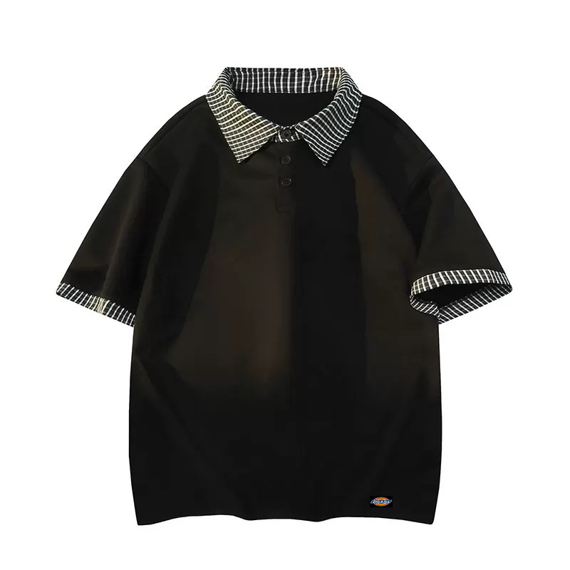 Dickies美式格子拼接POLO衫男
