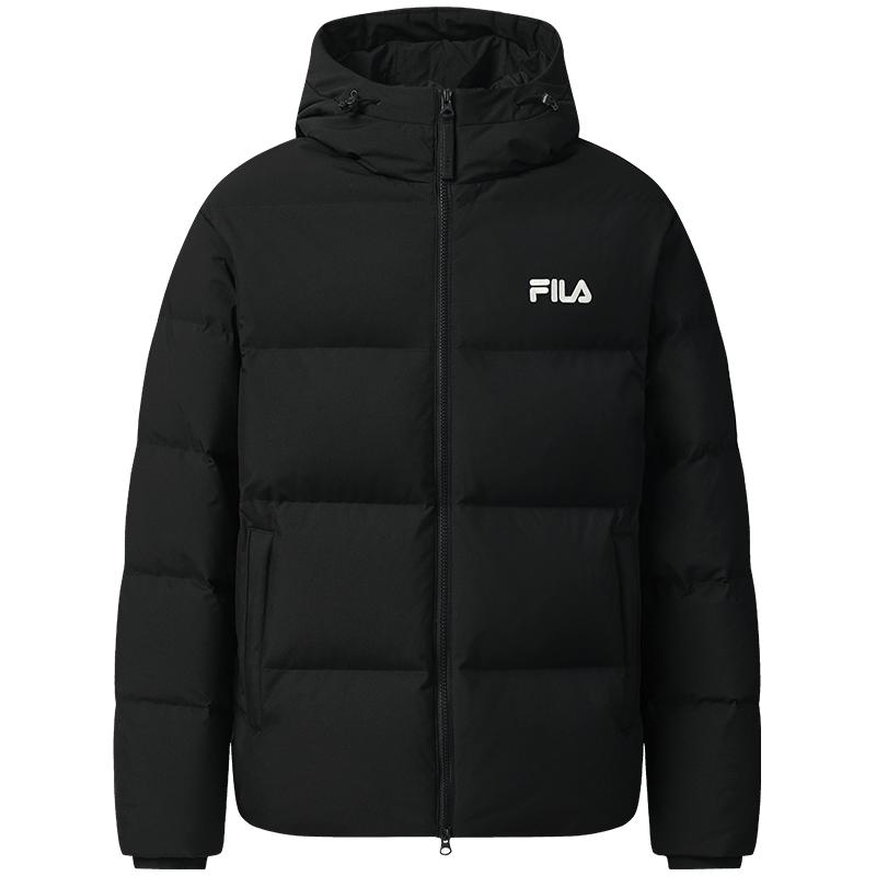 斐护科技|FILA斐乐情侣羽绒服女2025冬新款运动保暖红色厚外套男