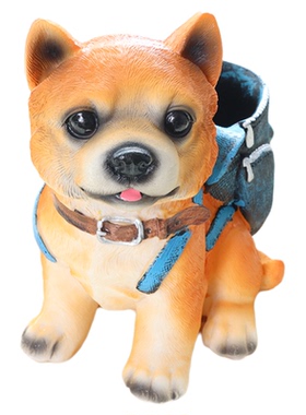 可爱小狗笔筒桌面摆件实用礼物