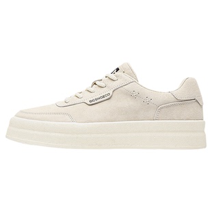 DCSHOES 真皮男士板鞋春季新款低帮鞋简约厚底老钱风休闲鞋子男鞋