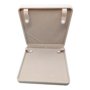 高档绒布珠宝首饰盒珍珠项链盒 毛衣链收纳盒长款项链包装礼品盒