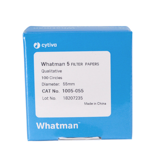 whatman沃特曼5号定性滤纸 1005-055 2.5um直径55mm低慢速 棉纤维素滤纸实验室常规过滤纸100片/盒正品