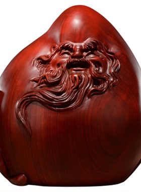 红花梨木寿仙摆件老寿星